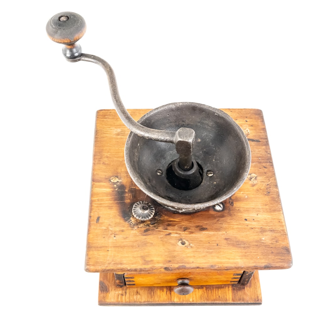 Antique Box-Style Manual Coffee Grinder - 6