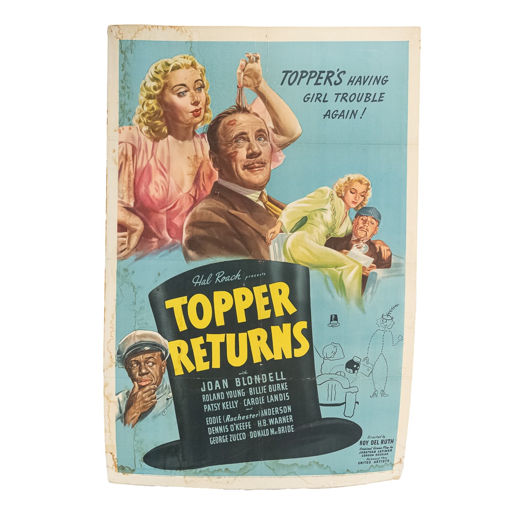 Vintage 1941 "Topper Returns" Movie Poster (1 of 10)