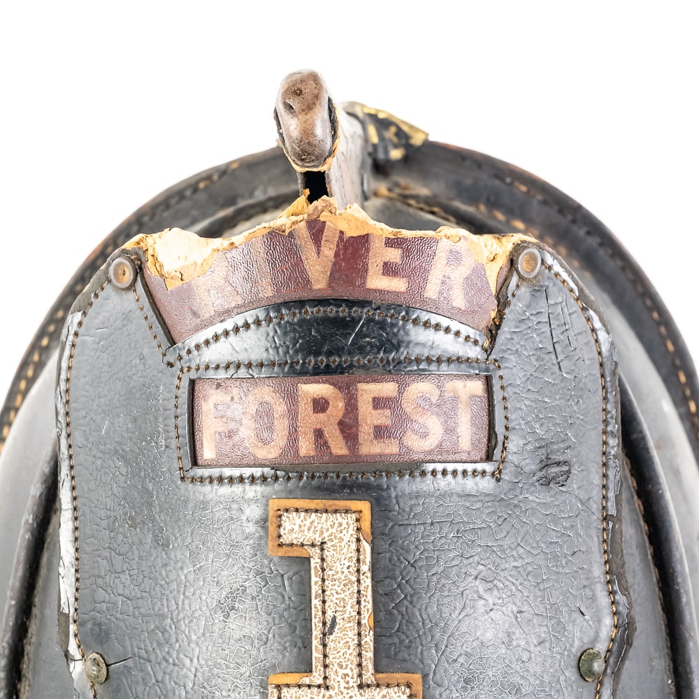 Vintage Leather Firefighter Helmet - 7