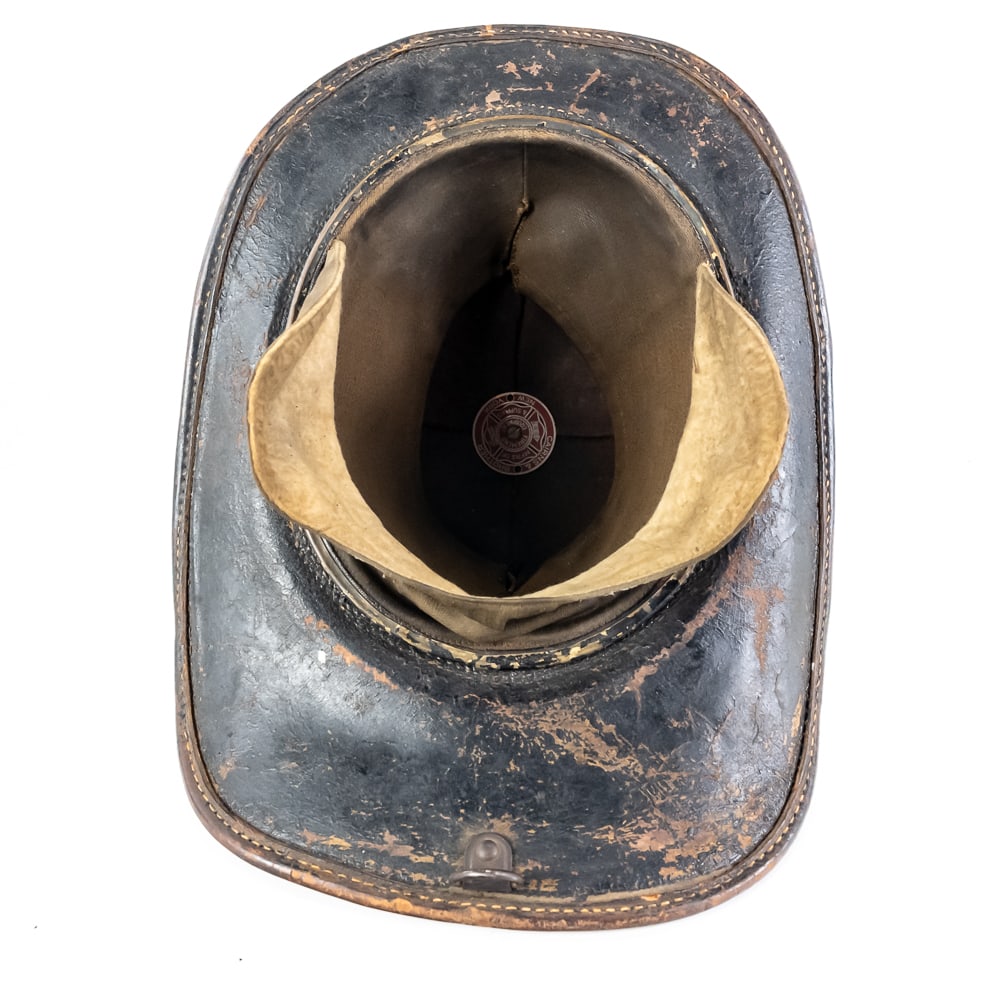 Vintage Leather Firefighter Helmet - 8