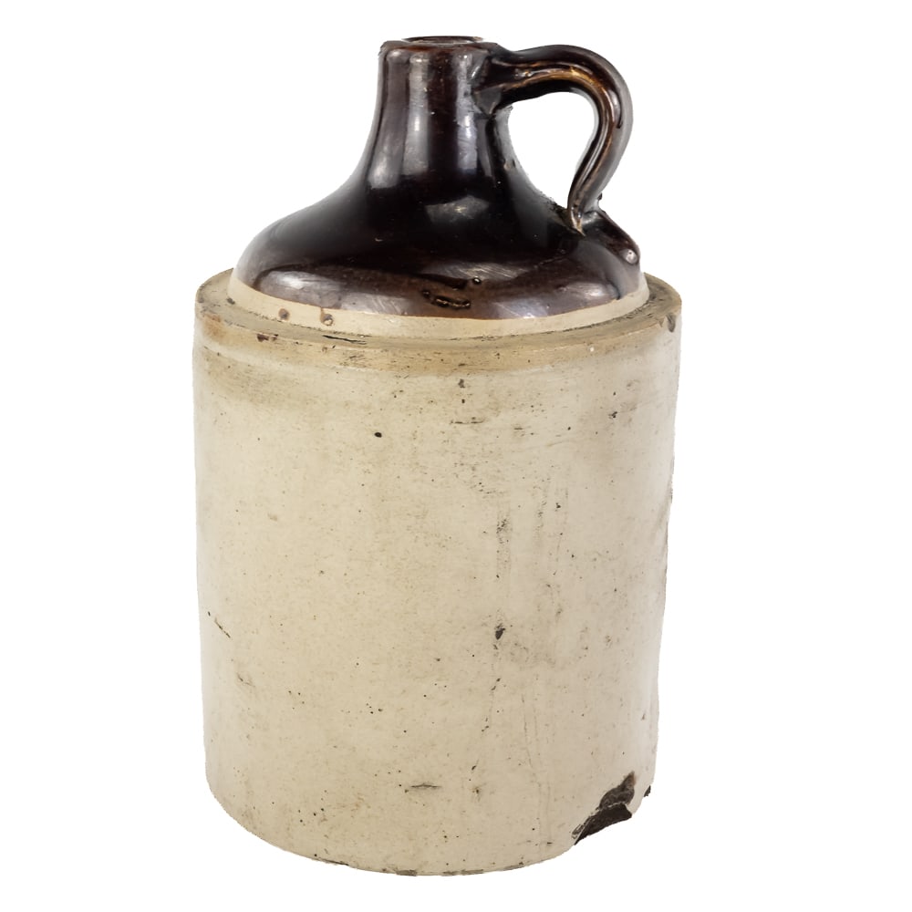 (2) Antique Two-Tone Stoneware Jugs - 2
