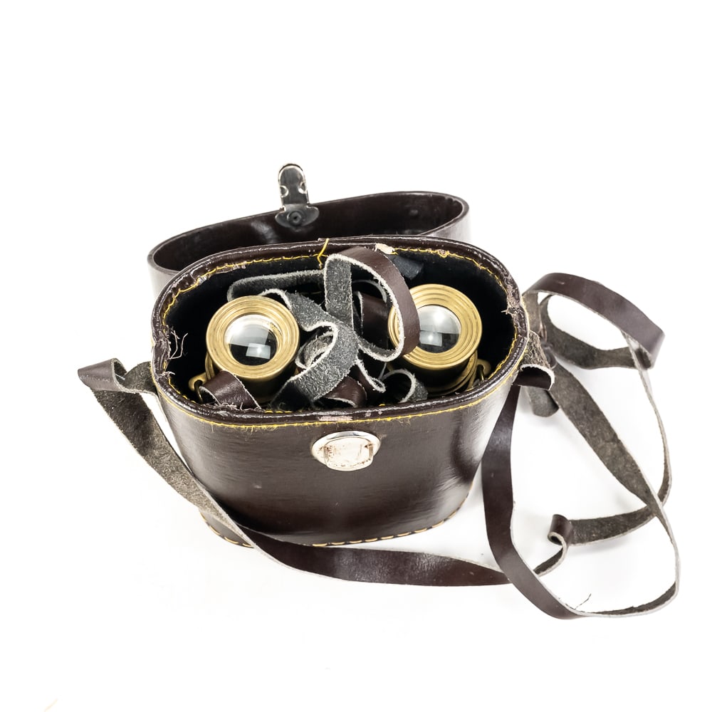Antique-Style Solid Brass Field Binoculars - 8