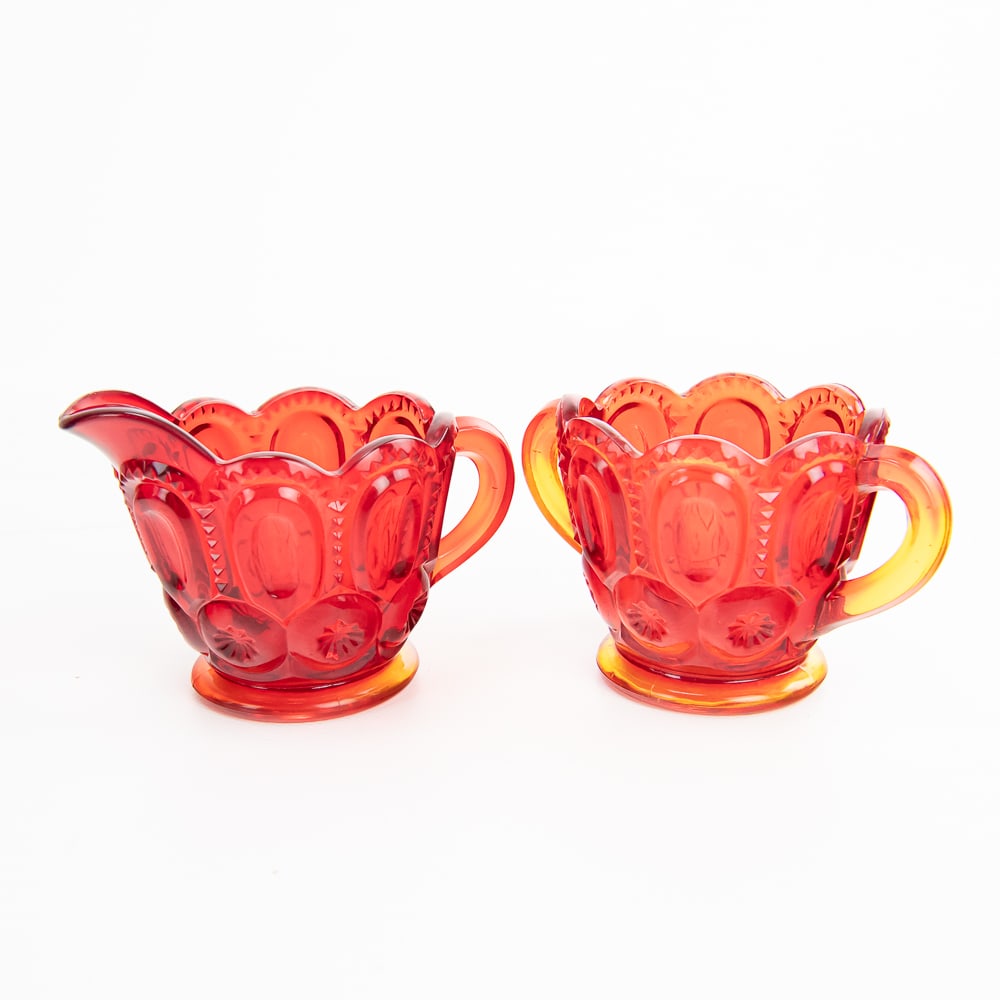 17-Piece Ruby Red Mid-Century Modern Glass/Barware - 2