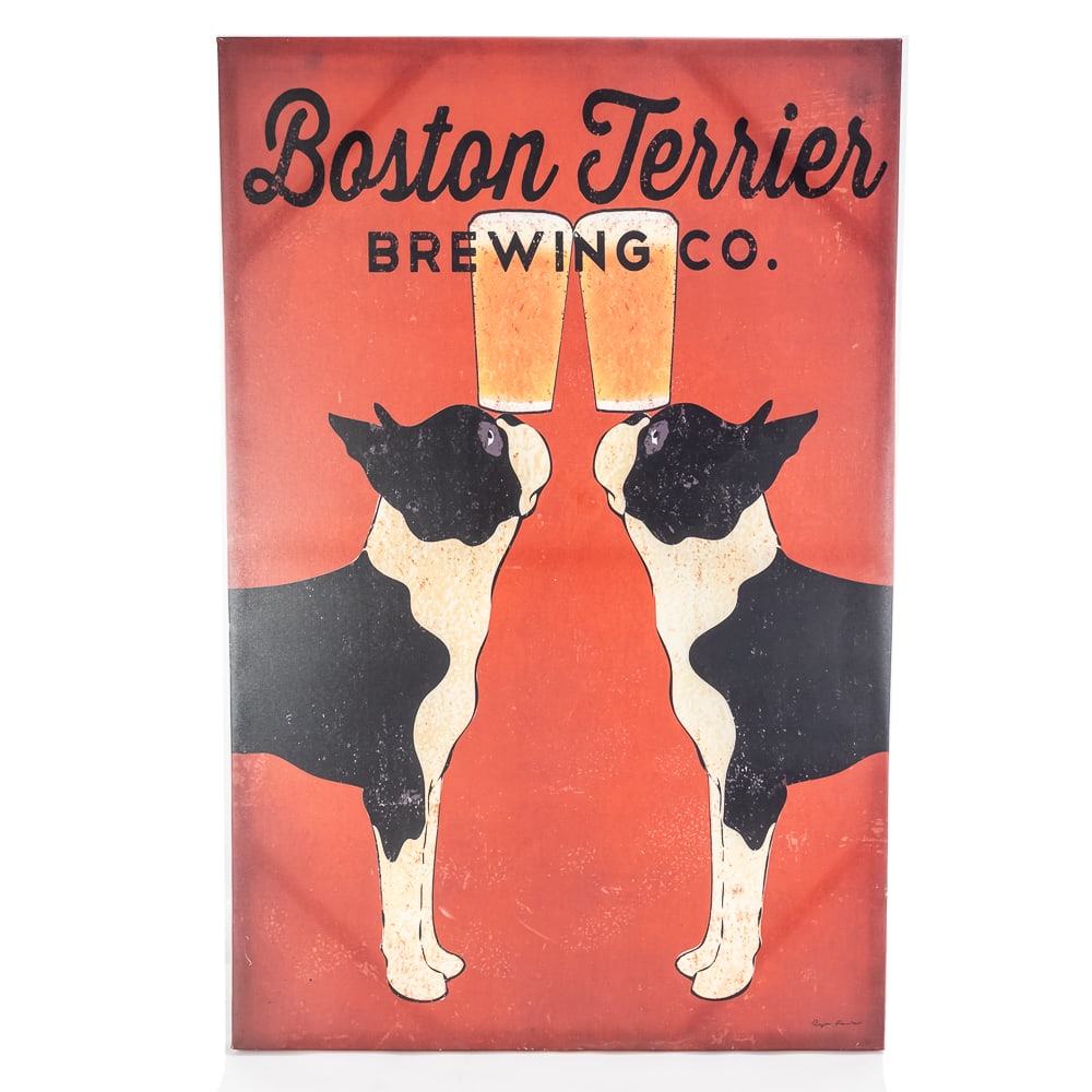 Large Boston Terrier Brewing Co Wall Art (1 of 4)
