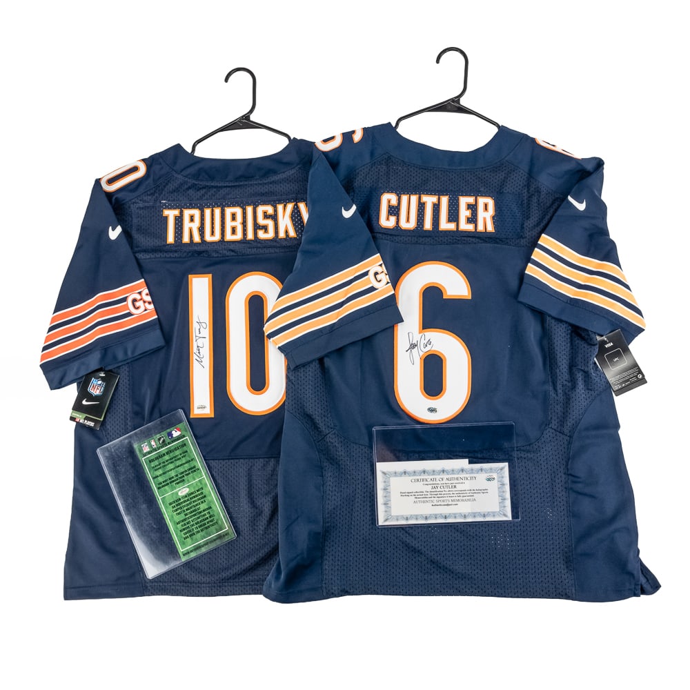 J. Cutler & M Trubisky Autographed Jerseys W COA (1 of 11)