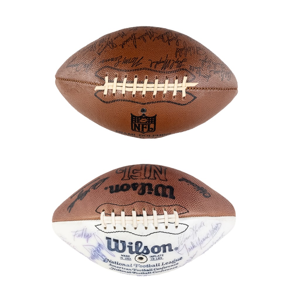 77-78 LA Rams Team Signed Wilson Football & More: 1977-1978 Los Angeles Rams Team Signed Wilson NFL football with (39) team signatures from Jack Youngblood, Jim Youngblood, Pat Thomas, Charlie Young, Tom Mach, Glen Walker, Larry Brooks and many