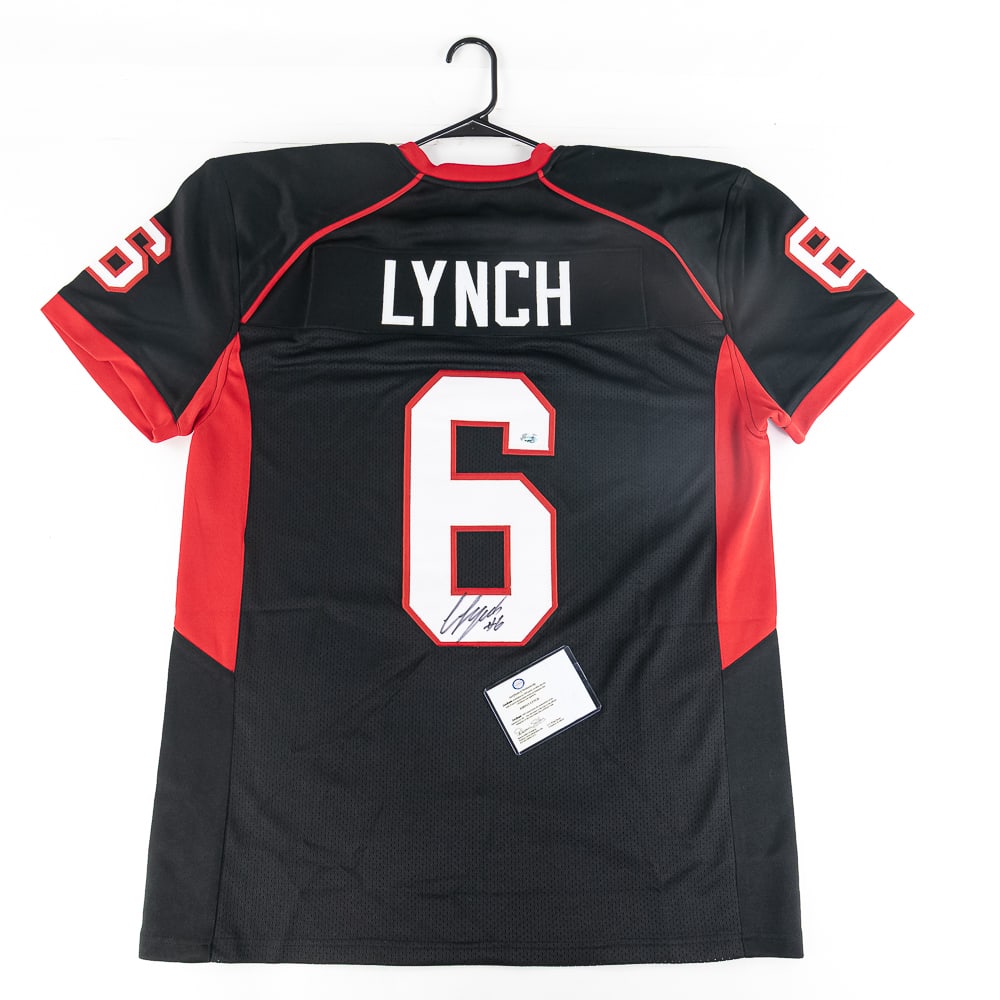 Jordan Lynch Autographed Huskies Jersey w COA: Jordan Lynch autographed Northern Illinois Huskies jersey featuring Sids Graphics COA. Centralized black felt tipped signature. Ready to be framed up!! Perfect addition to your collection, please use