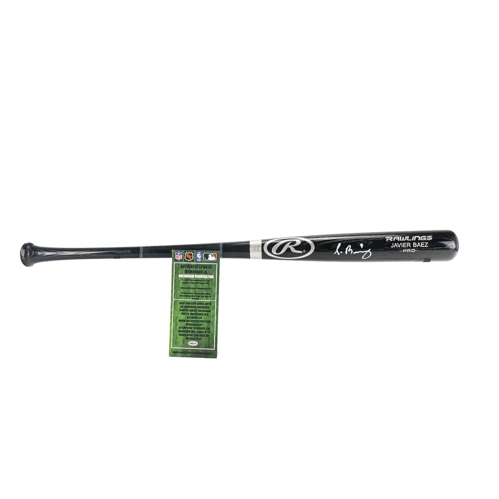 Javier Baez Autographed Rawlings Baseball Bat wCOA (1 of 6)