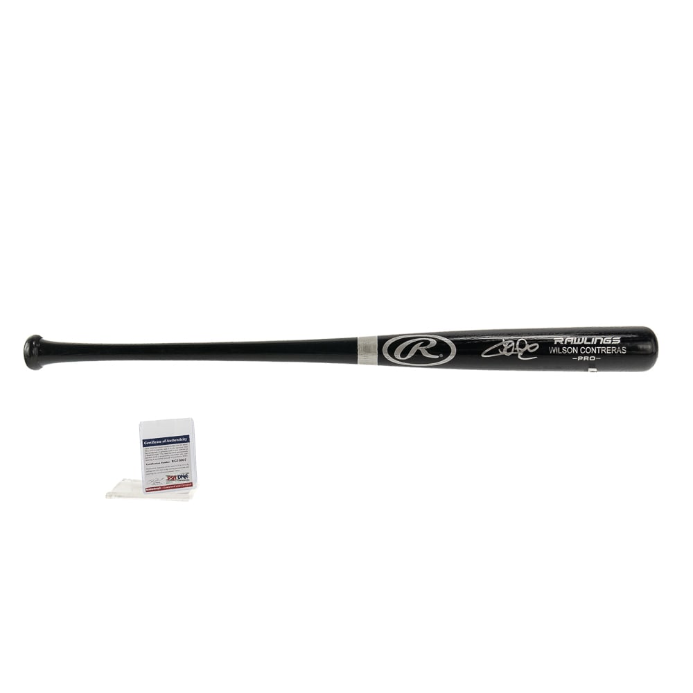 Wilson Contreras Autographed Rawlings Bat PSA COA (1 of 5)