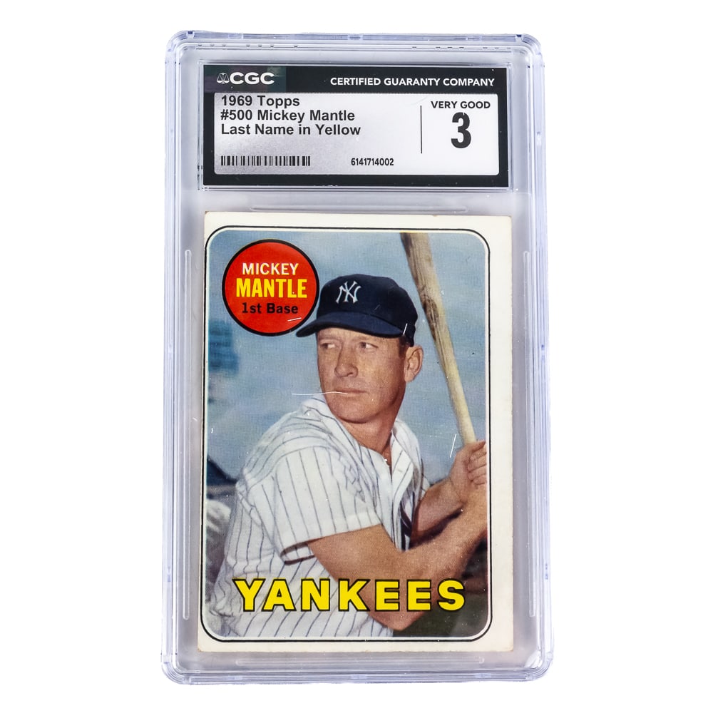 1969 Topps #500 Mickey Mantle CSC 3 Last Year (1 of 2)