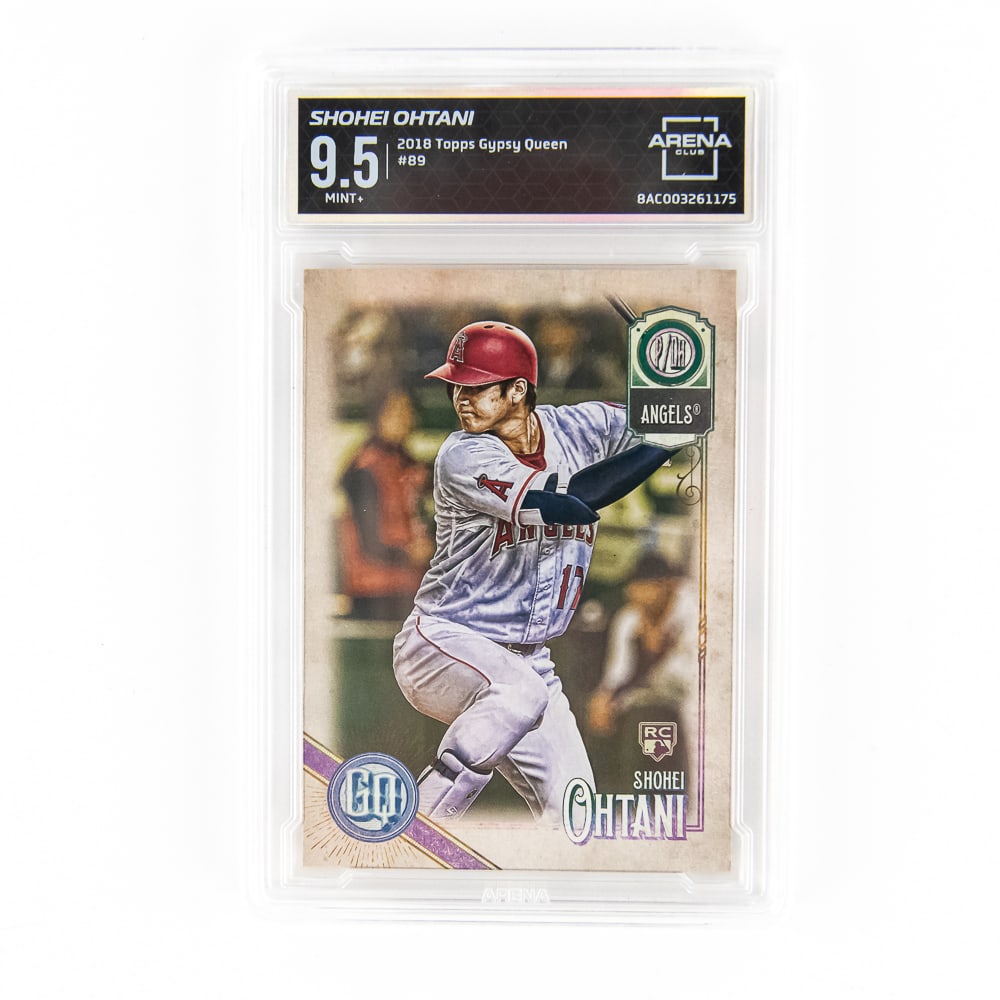 2018 Shohei Ohtani Topps Gypsy Queen #89 Arena 9.5: 2018 Shohei Ohtani Topps Gypsy Queen #89 Rookie Card, Arena Club slabbed and graded 9.5. Must Have Card !! Perfect addition to your collection, please use photos to judge condition and bid accordingly