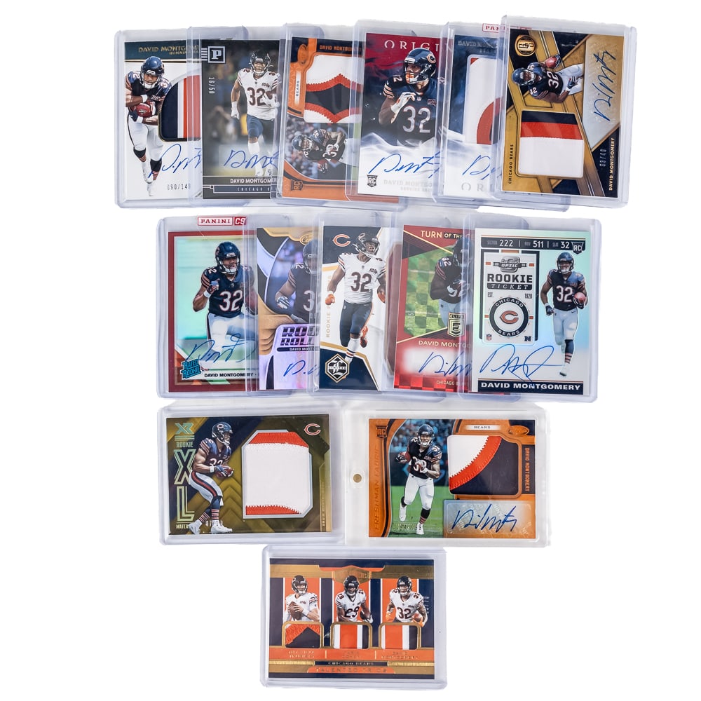 Chicago Bears David Montgomery Auto # Patch Cards (1 of 5)