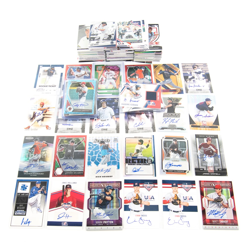 (190)College Prospect Baseball Assortment Autos #+ (1 of 3)