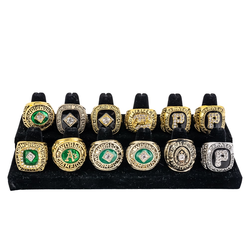 (16) A's Orioles Pirates MLB Championship Rings + (1 of 10)