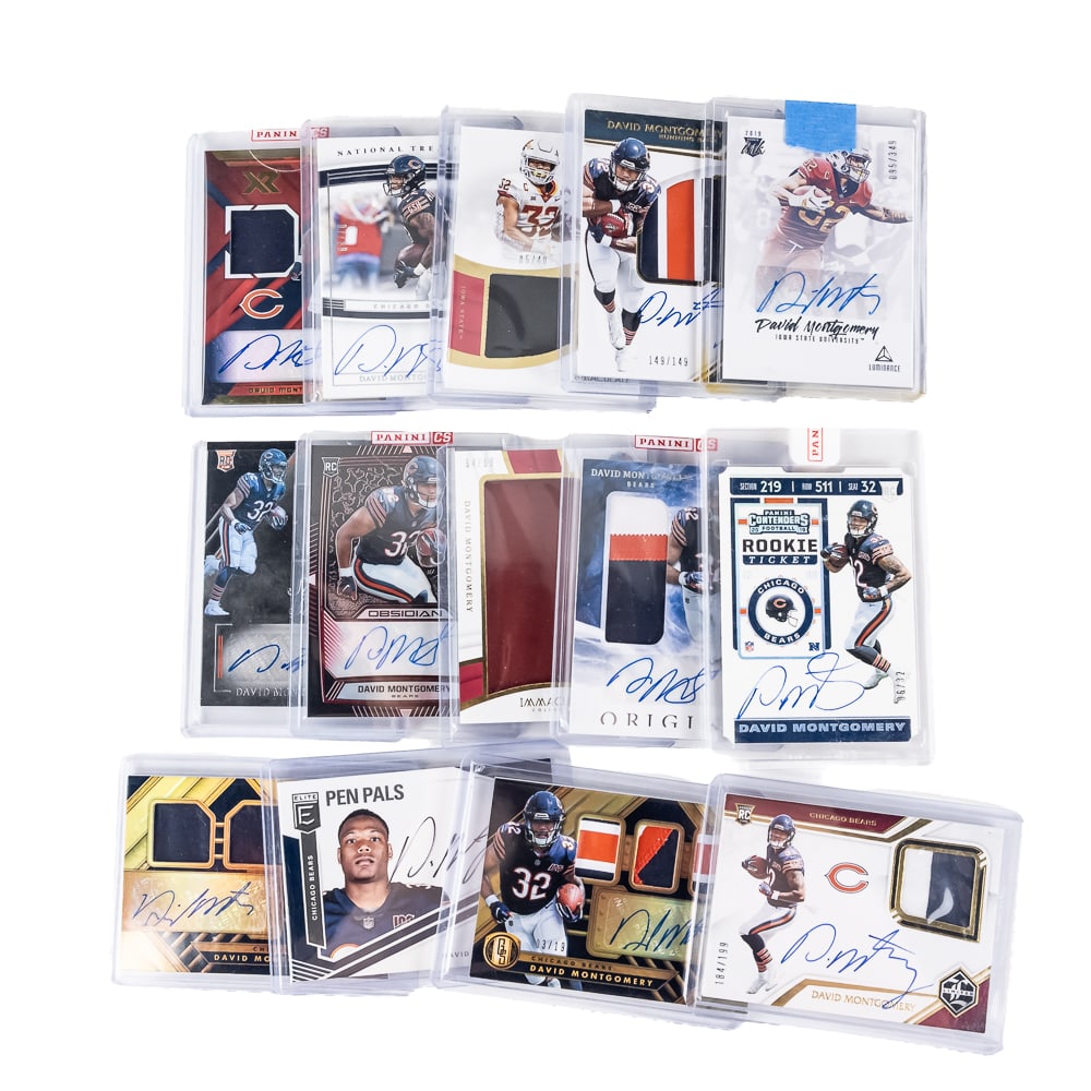 Chicago Bears David Montgomery Auto # Patch Cards (1 of 7)