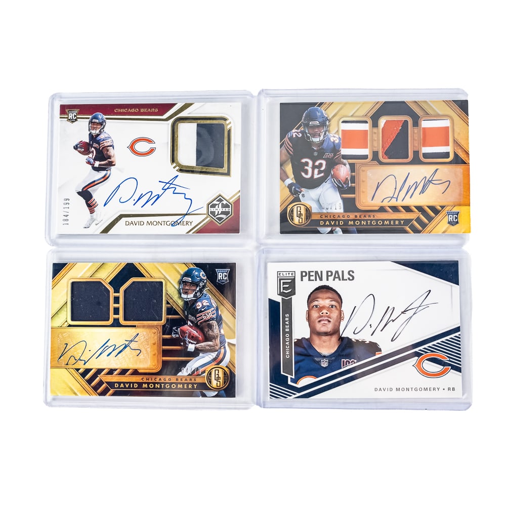 Chicago Bears David Montgomery Auto # Patch Cards - 6