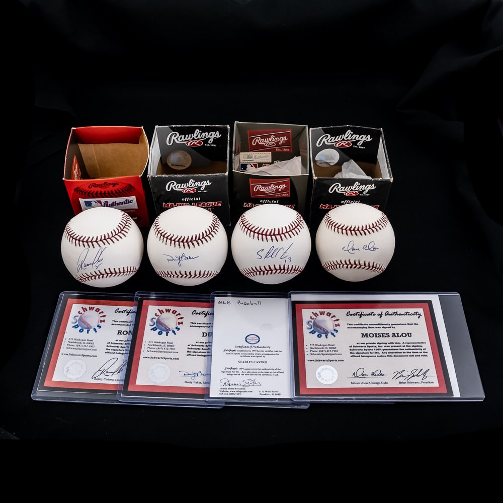 D. Baker R. Cedeno & M. Alou Signed Baseballs COA (1 of 15)
