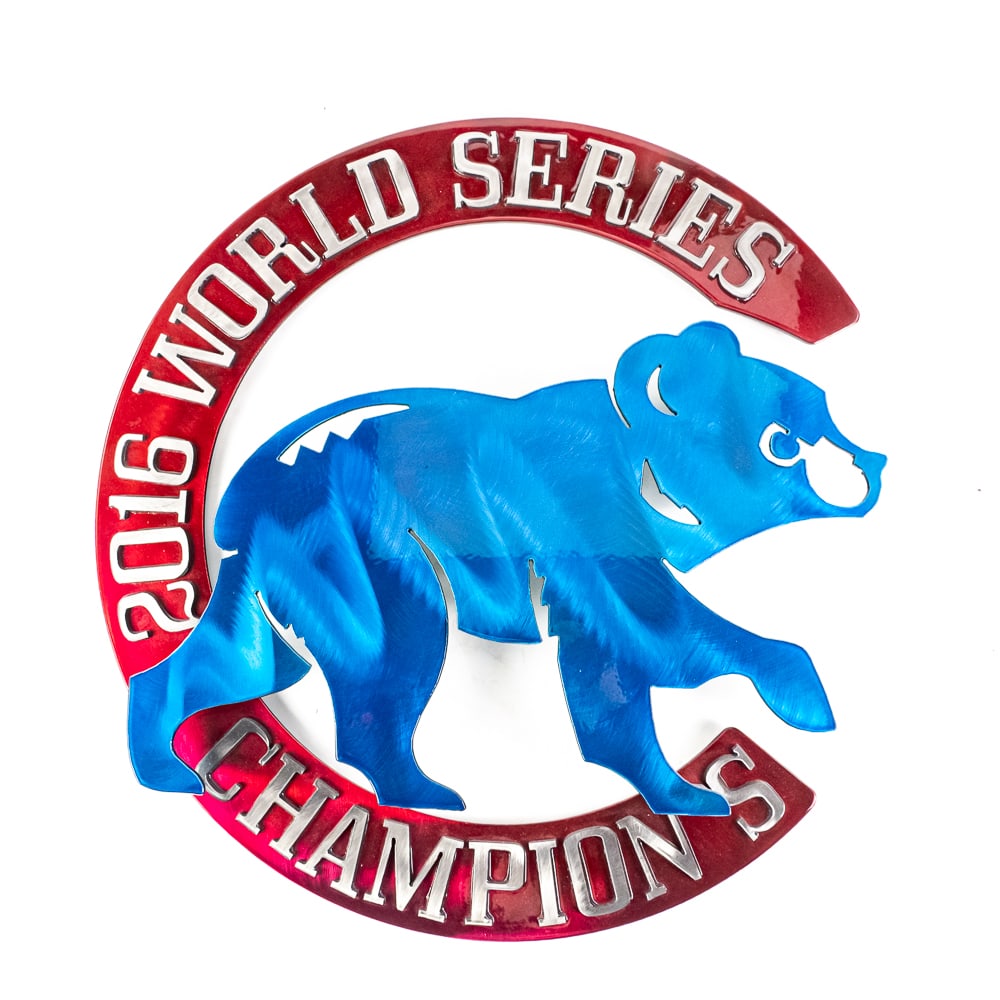 Chicago Cubs Decorative Metal Wall Art (1 of 6)