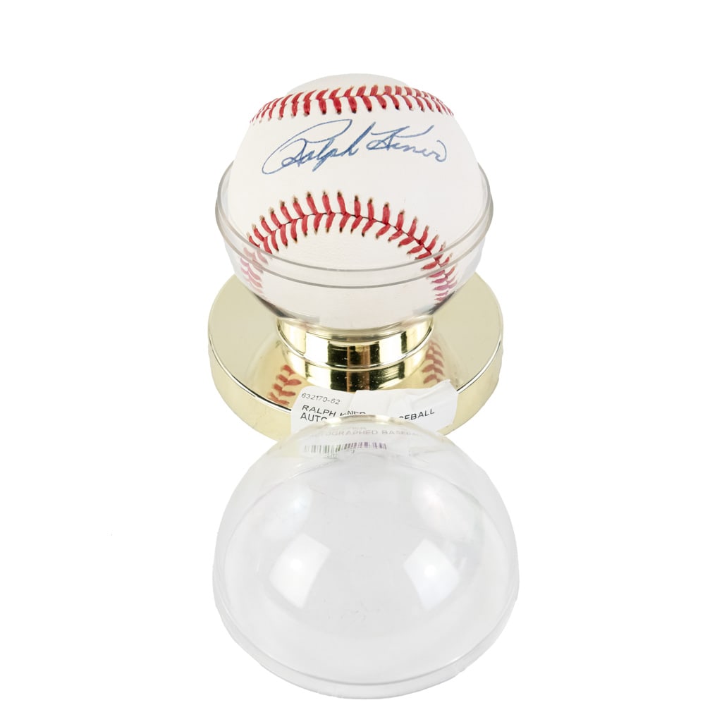 Ralph Kiner Autographed Rawlings NL Baseball: 6 time All Star, 7 Time NL Home Run Leader Pirate & Mets all time great Ralph Kiner Autographed Rawlings Official National League A. Giamatti baseball; perfectly accented with bold blue ball ink