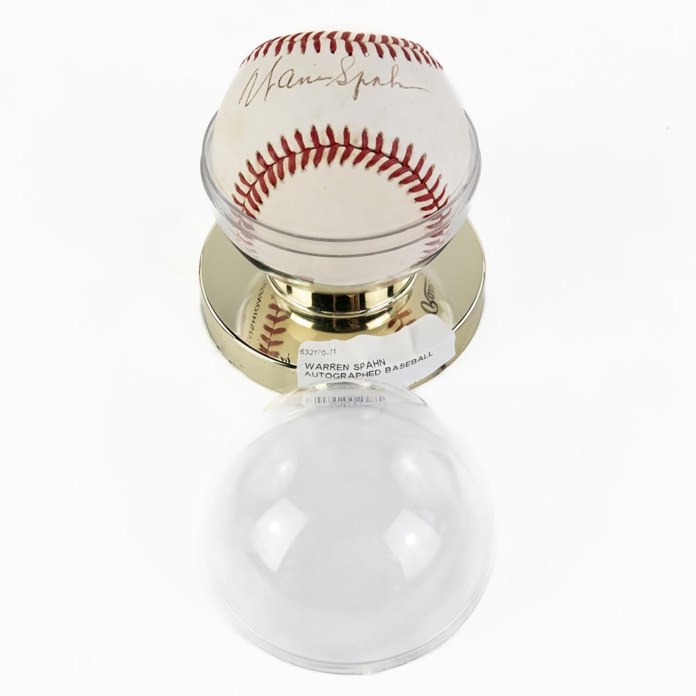 Warren Spahn Autographed Rawlings NL Baseball (1 of 4)