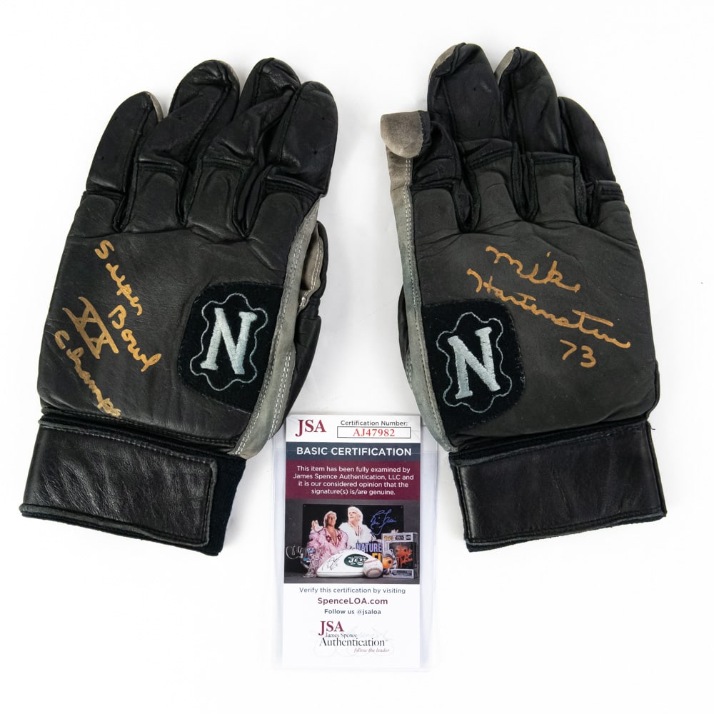 Mike Hartenstine Game Used Autographed Gloves (1 of 7)