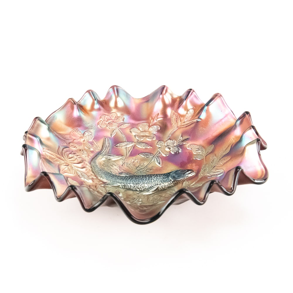 Carnival Glass: Millersburg Big Fish Bowl (1 of 6)