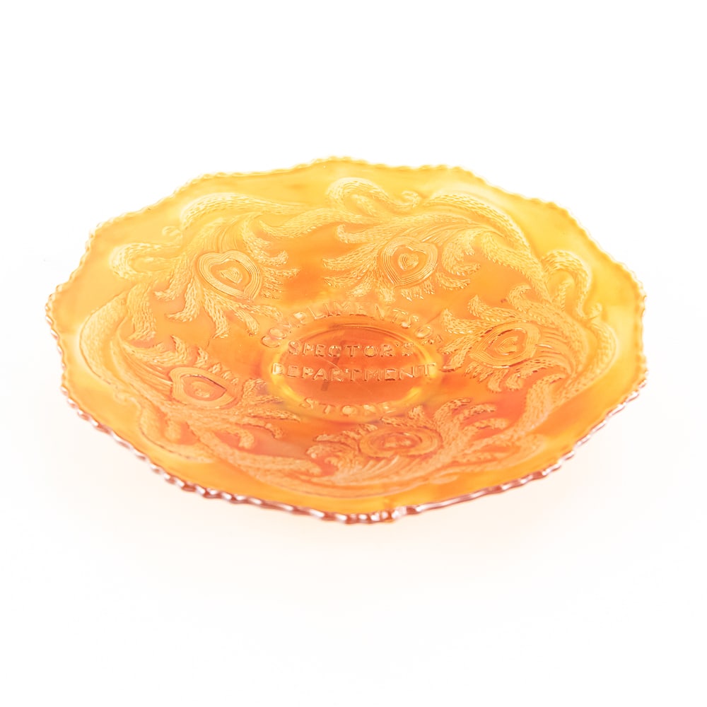 Carnival Glass:Fenton Spector's Dept Store Adv Plt (1 of 5)