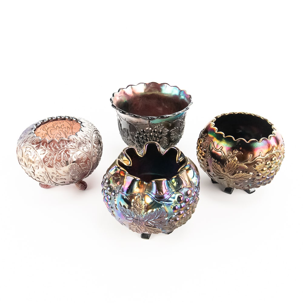Carnival Glass Dugan & Westmoreland: 4-Pc Lot (1 of 15)