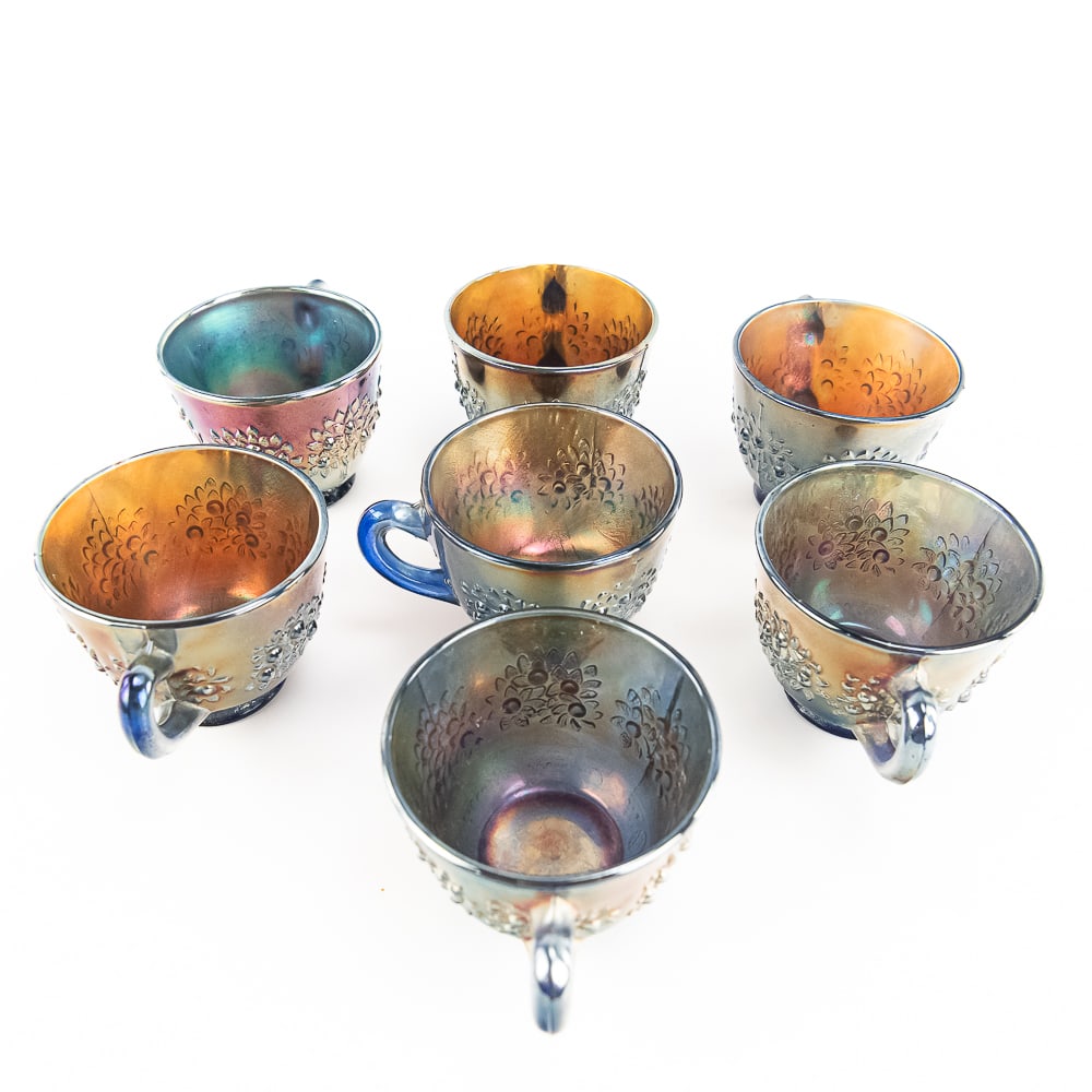 Carnival Glass: Fenton Punch Cups 7-Pc (1 of 5)