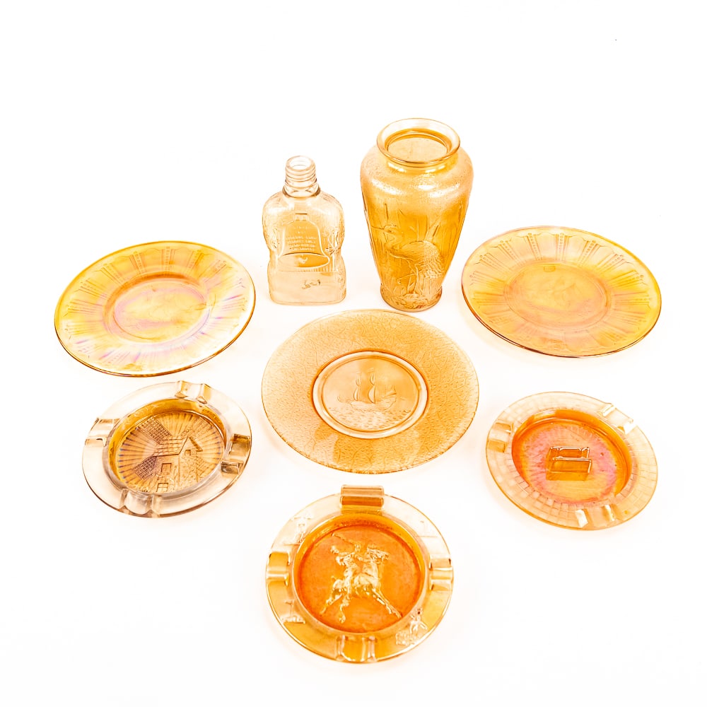 Carnival Glass: Assortment 8-Pc Lot (1 of 20)