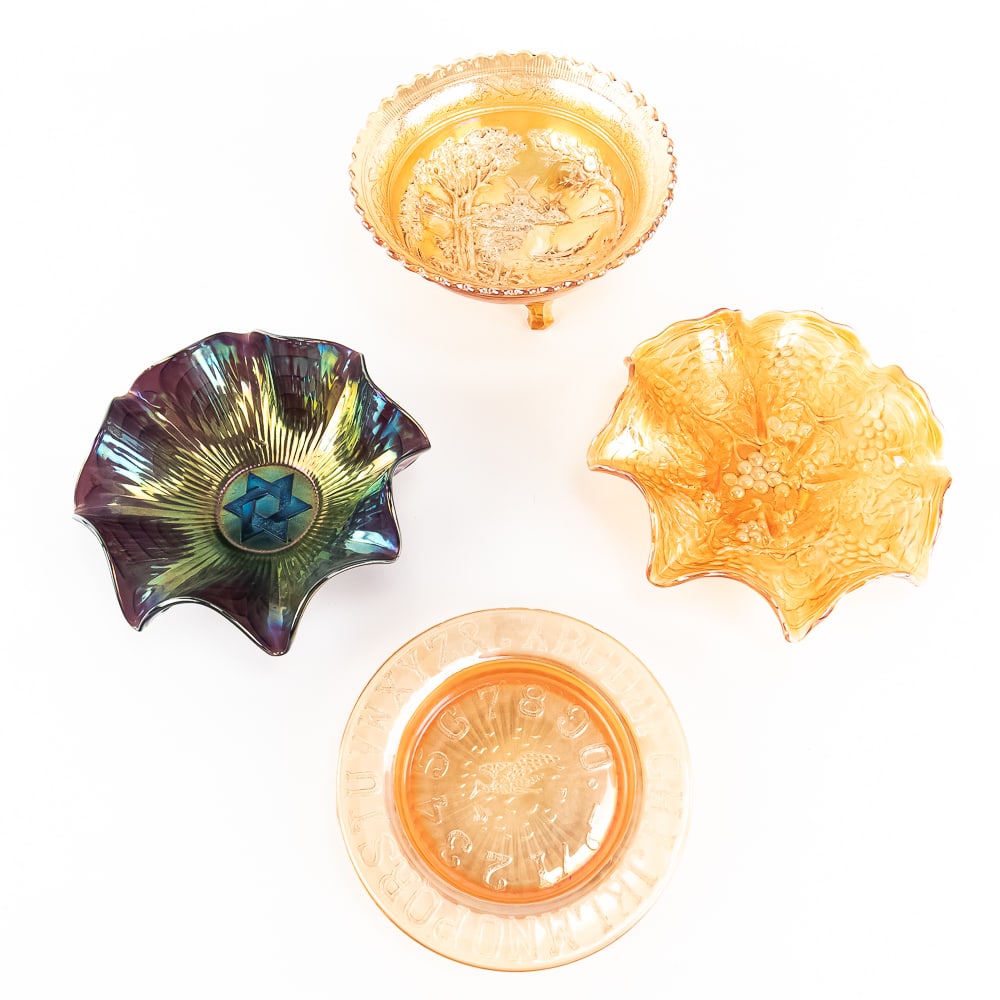 Carnival Glass: 4pc Lot (1 of 16)