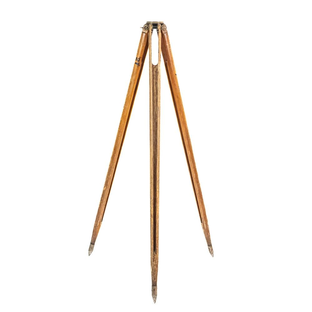 Antique W. & L.E. Gurley Surveying Tripod: This classic piece of engineering history is a split-leg wooden surveying tripod crafted by the renowned W. & L.E. Gurley of Troy, N.Y., a titan in precision instruments since the mid-19th century.