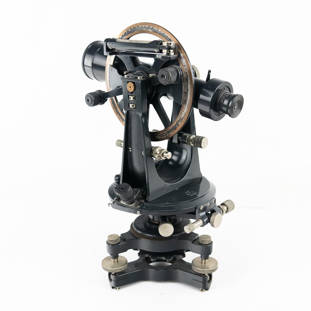 WWII British Military Mark IV Theodolite: This Mark IV Tacheometer (Theodolite), manufactured by Watts, Freeman & Son (W.F.S.) around 1944, is a rugged piece of Allied field gear marked with the British Broad Arrow and pattern number B 966.