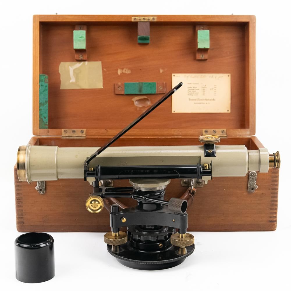 Bausch & Lomb 'Gavatt' Dumpy Level W/Case: This professional-grade EngineerÃ¢â‚¬â„¢s Dumpy Level, Model 114, known as the "Gavatt," was manufactured by the renowned Bausch & Lomb Optical Co. of
