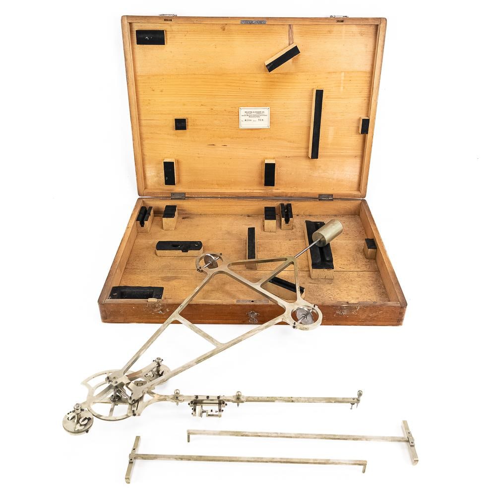 Keuffel & Esser 4286 Planimeter: An exceptional find for the precision instrument collector, this early 20th-century rolling sphere planimeter was manufactured by the premier Keuffel & Esser Co. of New York and Hoboken, New Jersey.