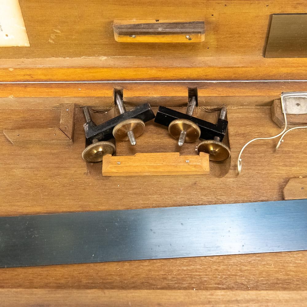 Antique Wooden Cased Trigonometer Drafting Tool - 13