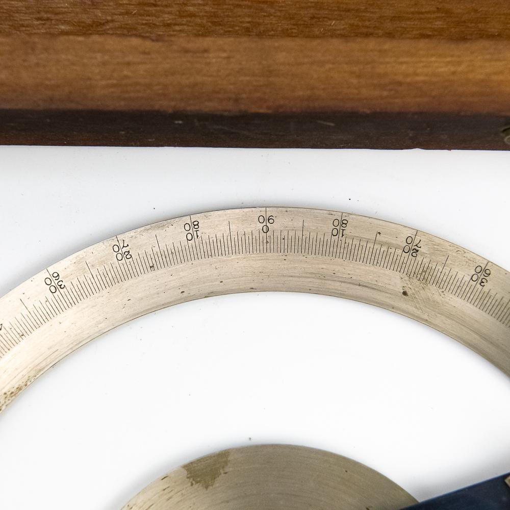 Antique Wooden Cased Trigonometer Drafting Tool - 3