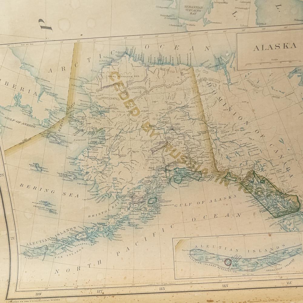 1938 US General Land Office Wall Map - 14