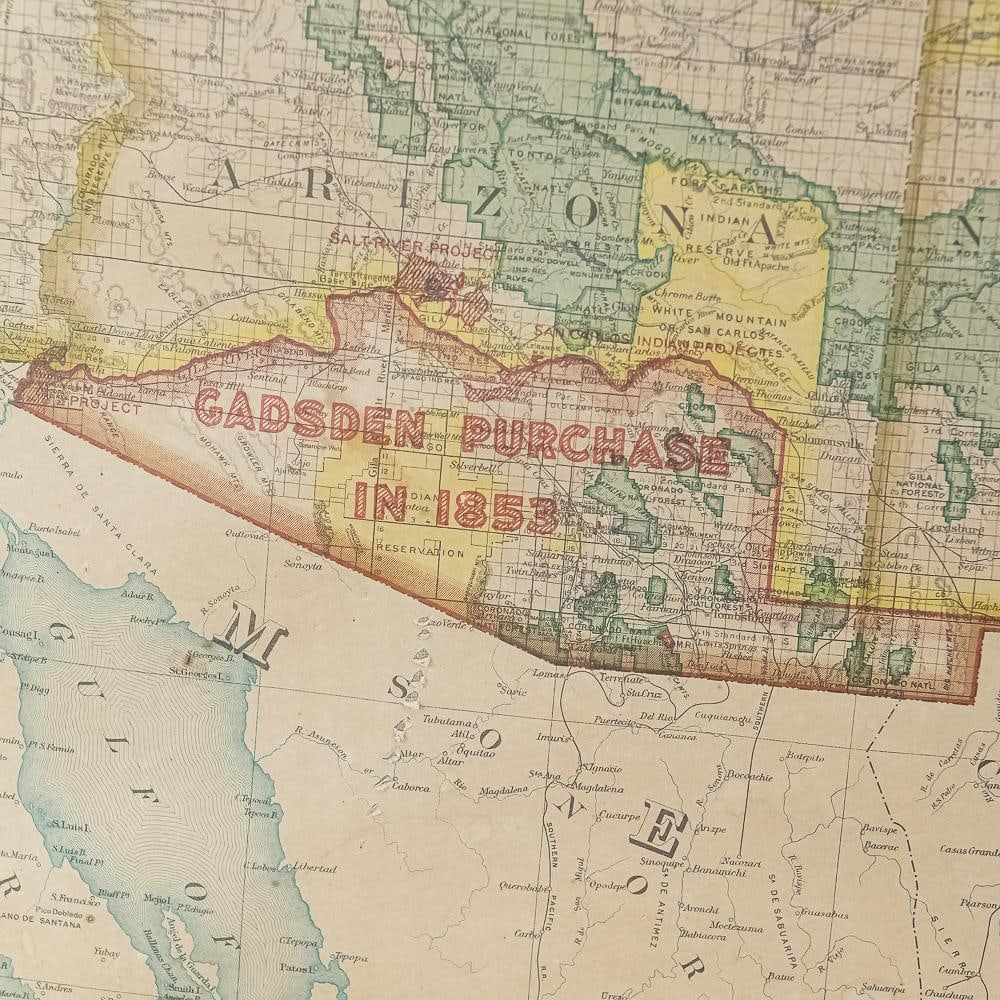 1938 US General Land Office Wall Map - 15