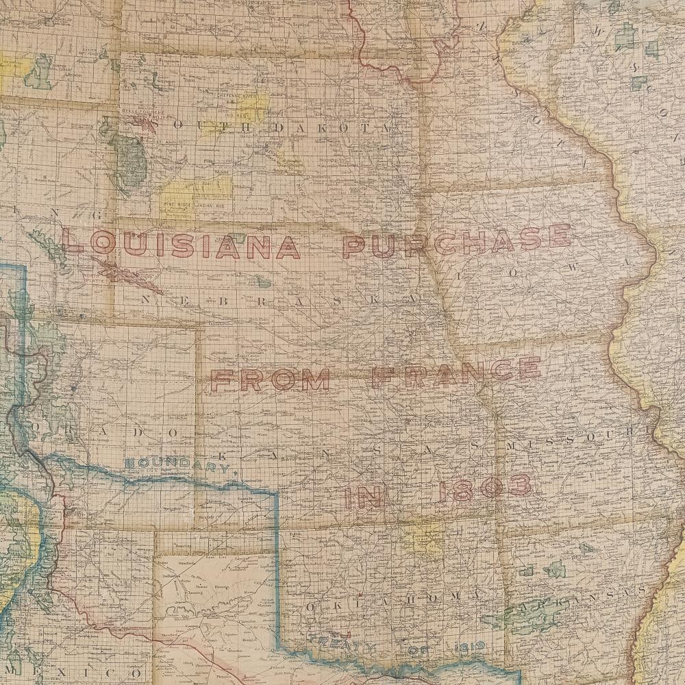 1938 US General Land Office Wall Map - 4