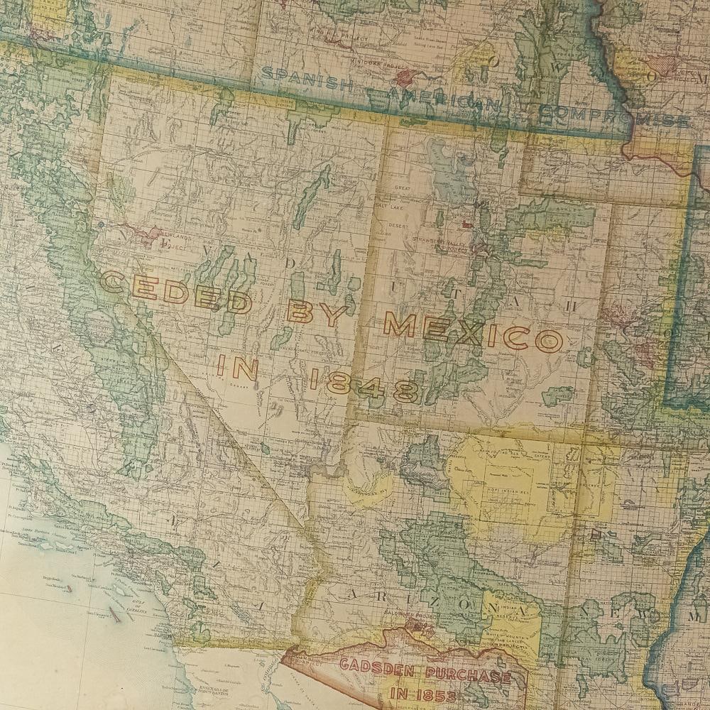 1938 US General Land Office Wall Map - 5