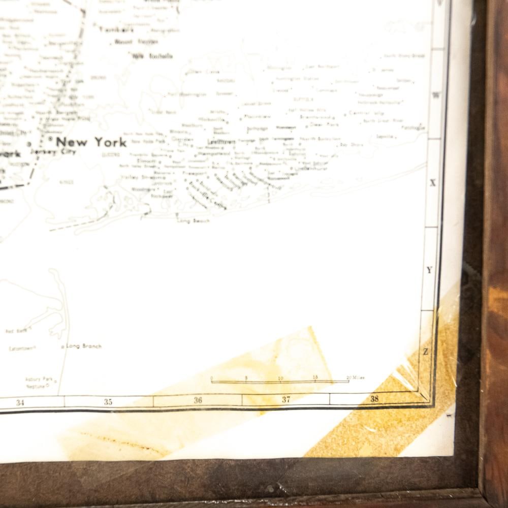 Framed Cleartype County-Town US Map - 5