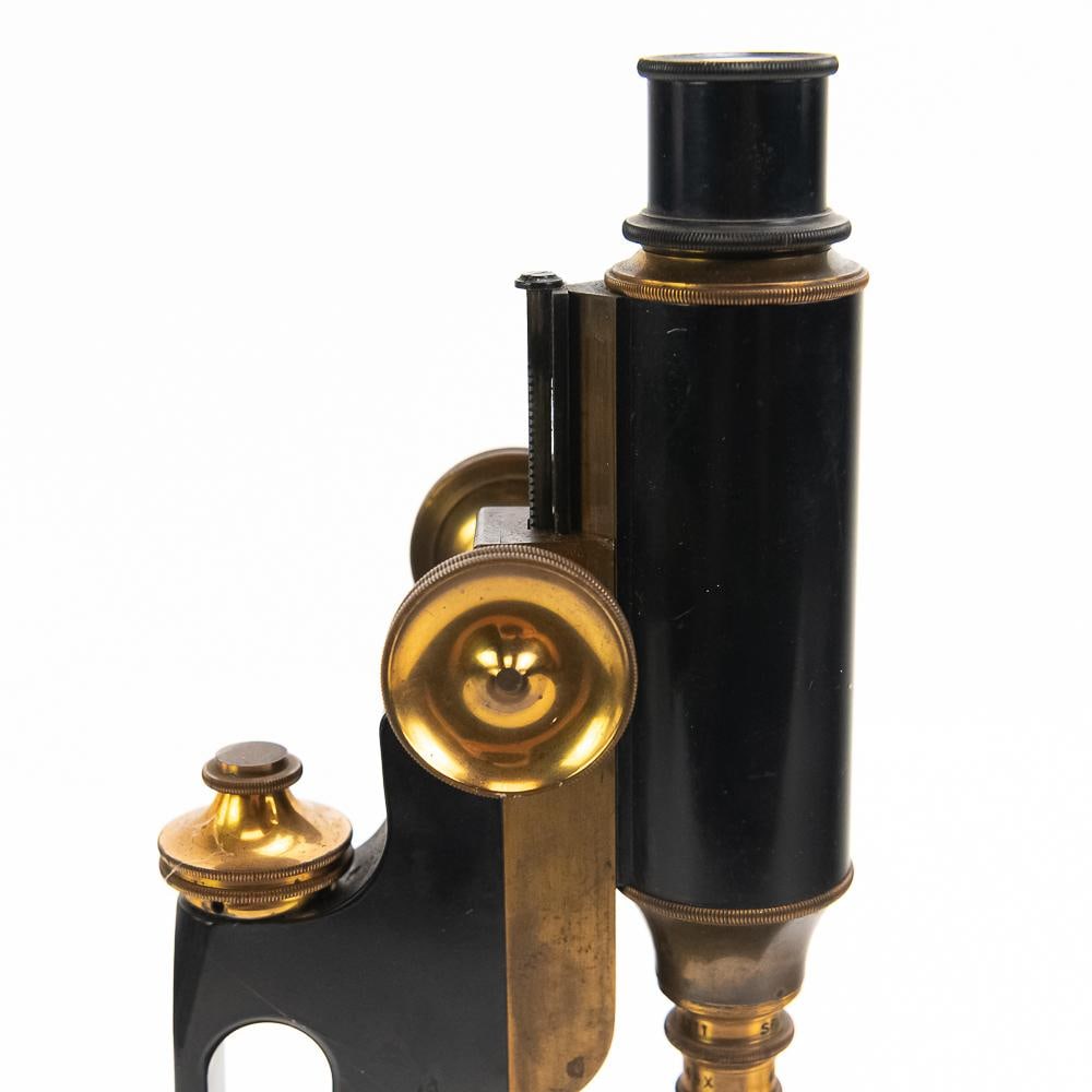 Antique Spencer Brass Microscope w/ Case - 4