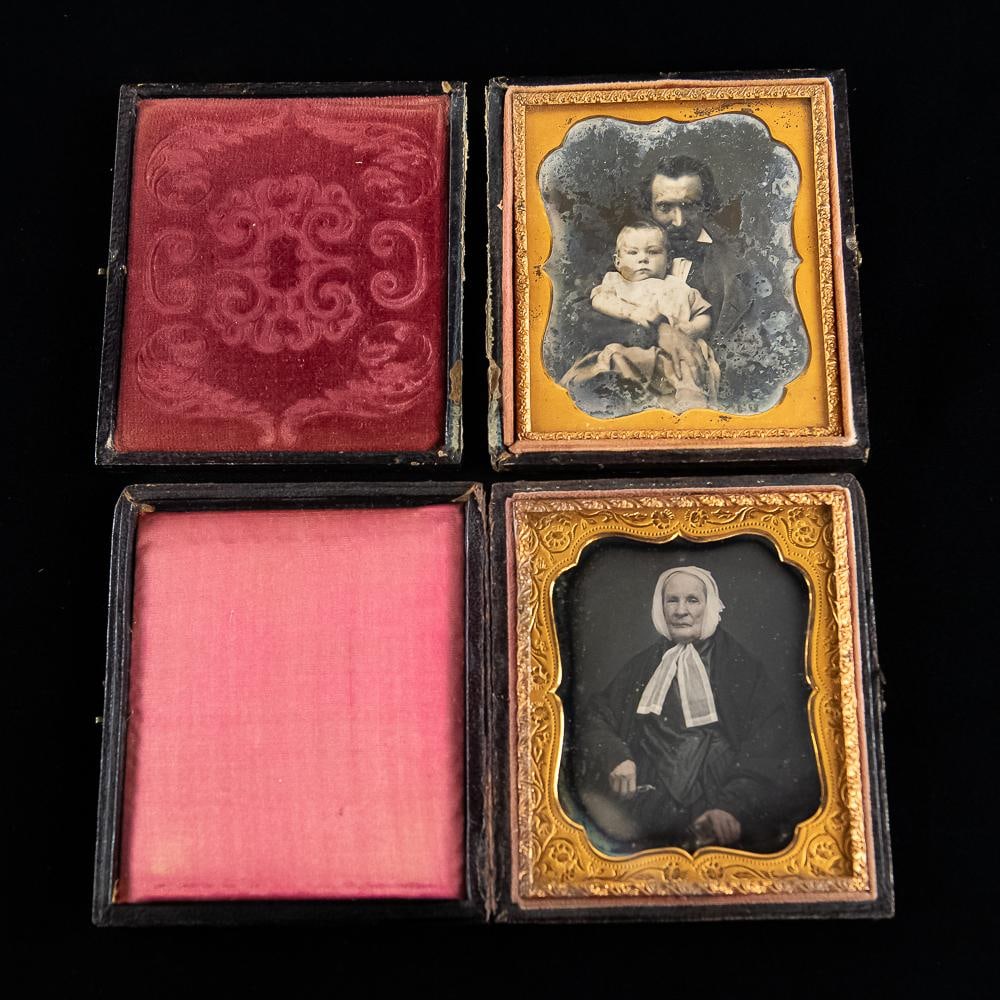 2 - 1/6 Plate Cased Daguerreotypes (1 of 8)