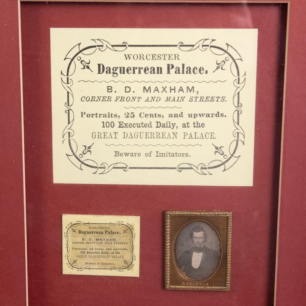 2 B.D. Maxham Daguerreotypes Same Man - 2