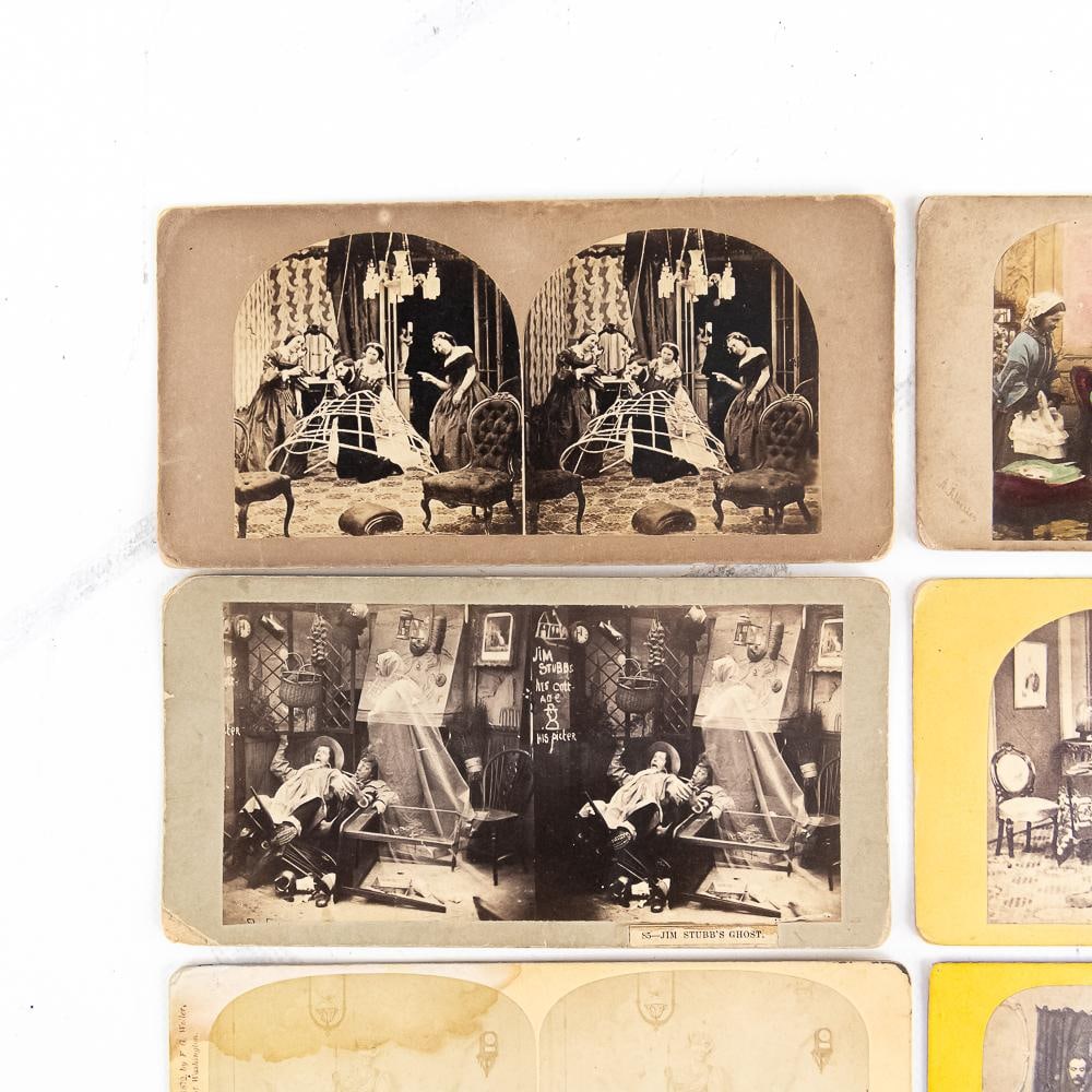 11 Comic Stereo View Cards - 2