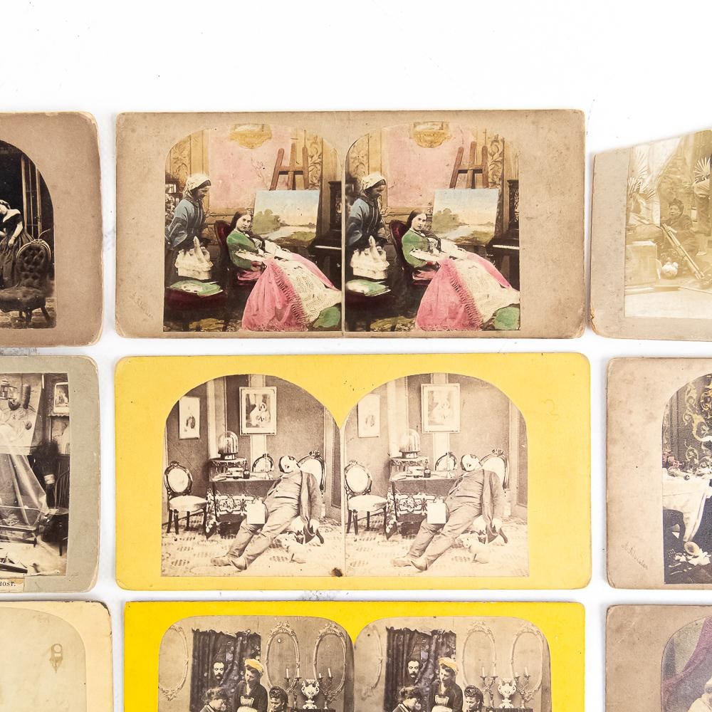 11 Comic Stereo View Cards - 3