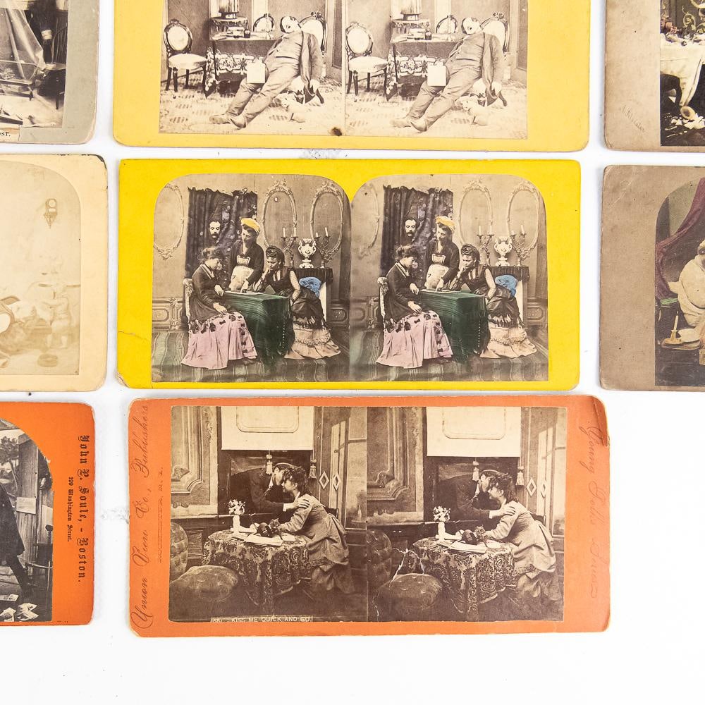 11 Comic Stereo View Cards - 6