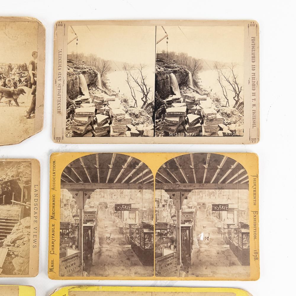 7 Cabinet Format Stereo View Cards - 3