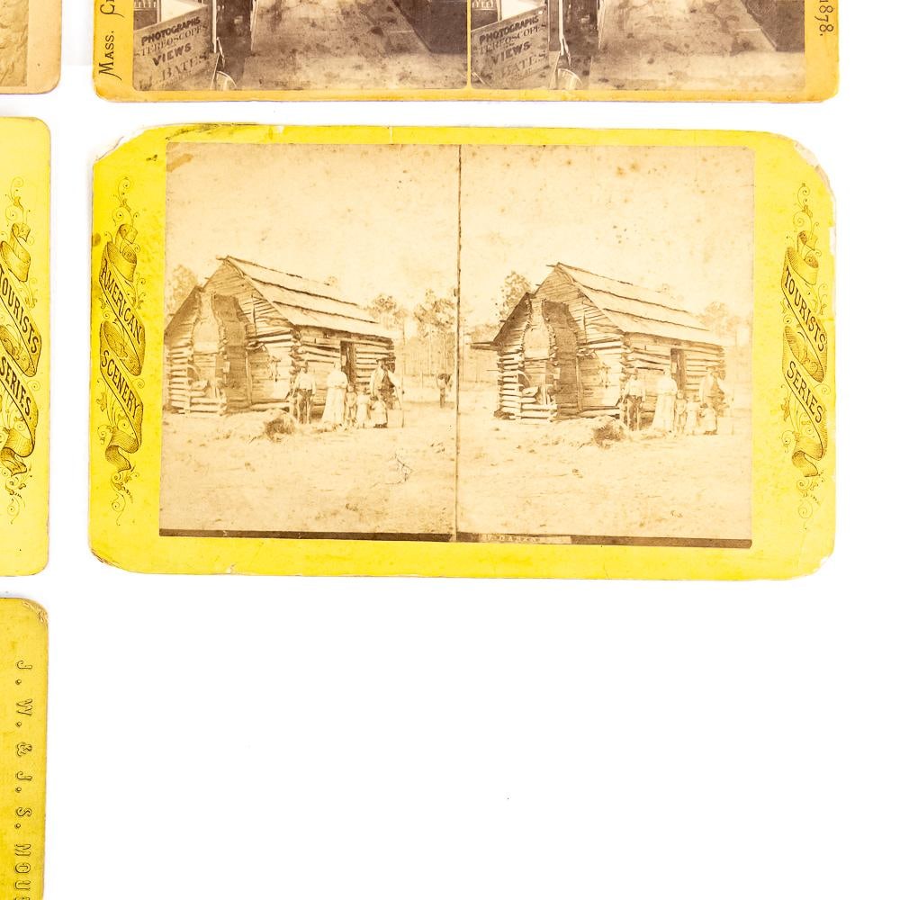 7 Cabinet Format Stereo View Cards - 5